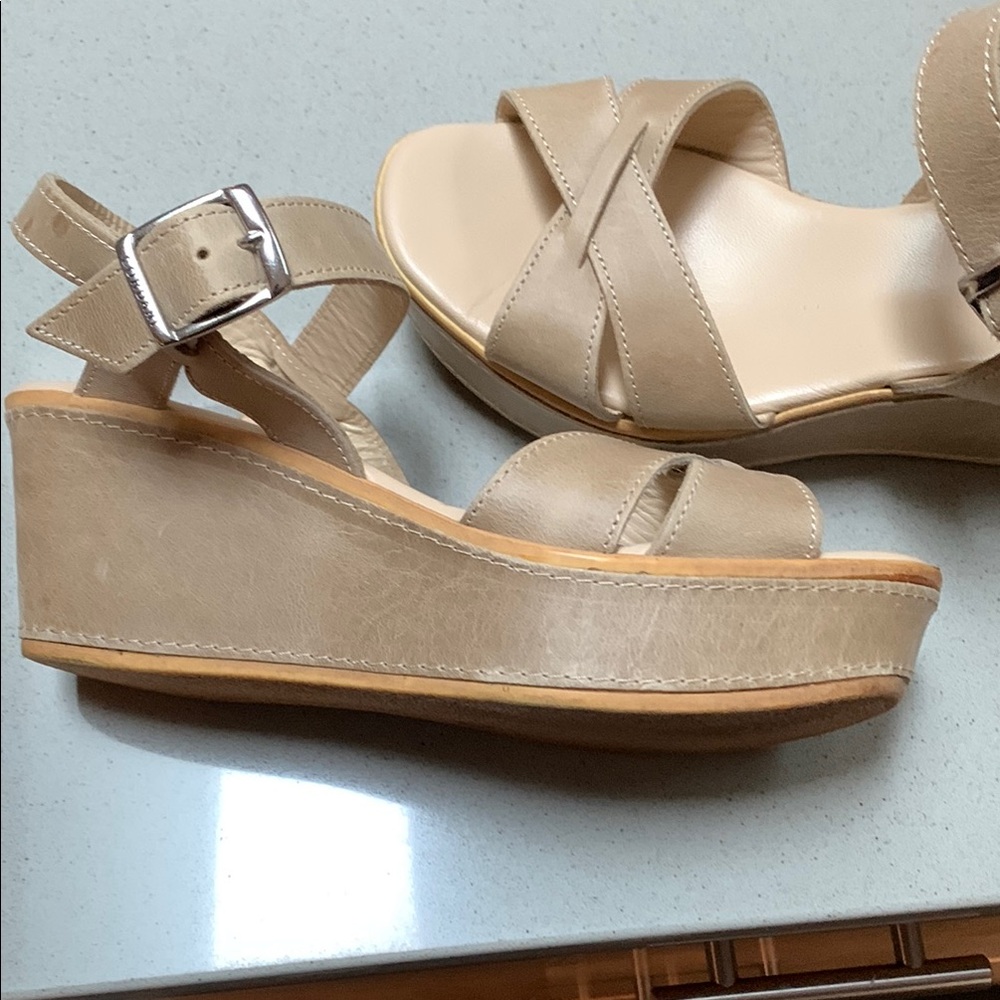 Cordani leather platform wedges.